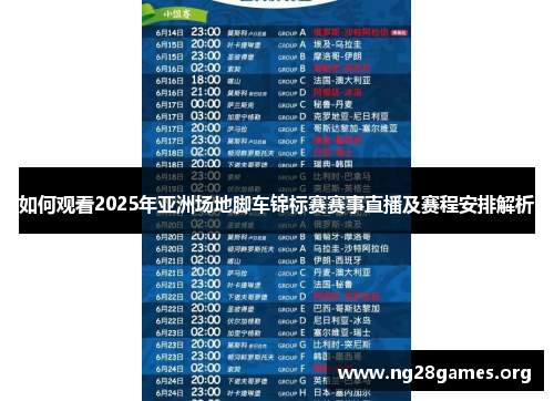 如何观看2025年亚洲场地脚车锦标赛赛事直播及赛程安排解析