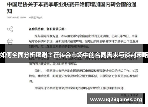 如何全面分析穆谢奎在转会市场中的合同需求与谈判策略
