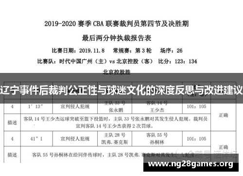 辽宁事件后裁判公正性与球迷文化的深度反思与改进建议